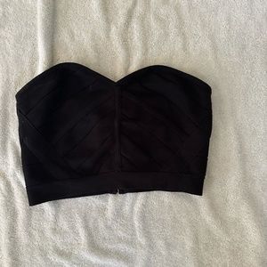 Black Knitted Crop top, Size M, Silence + Noise